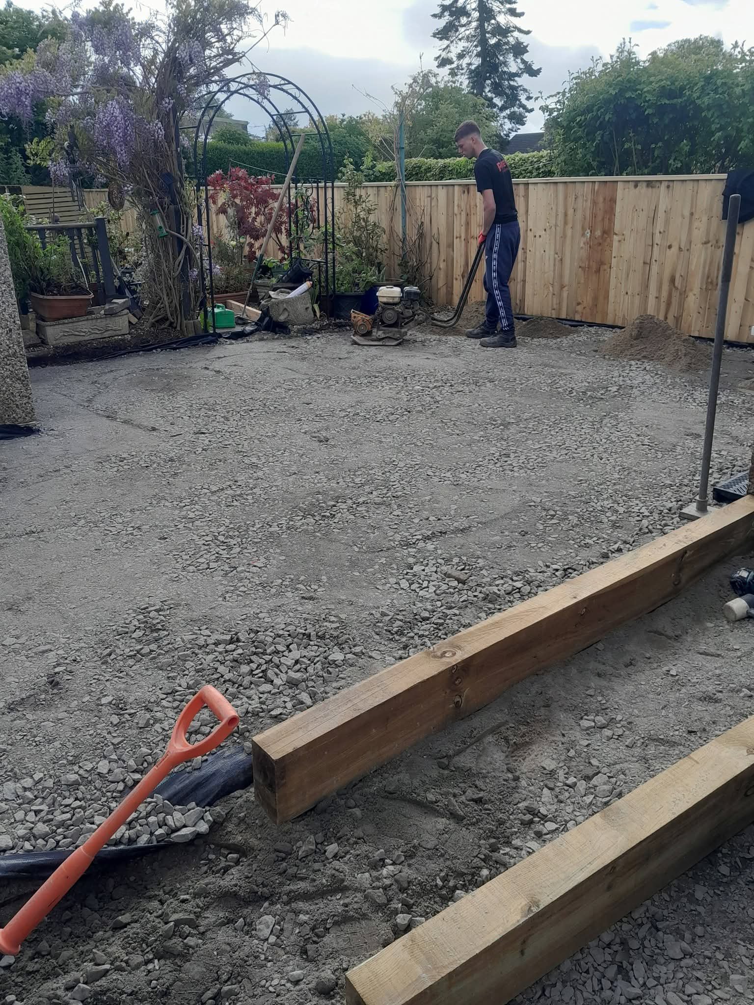 Finished block paving